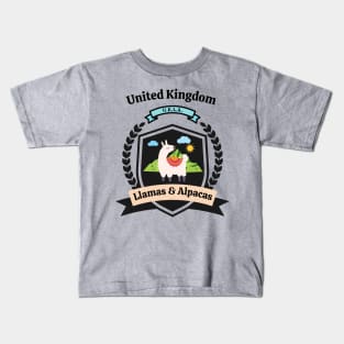 United Kingdom of Llamas & Alpacas Kids T-Shirt